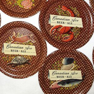 Canadian Ace Brand Beer * Chicago * Tip Tray * Tin Coasters * EUC * 11 Coasters